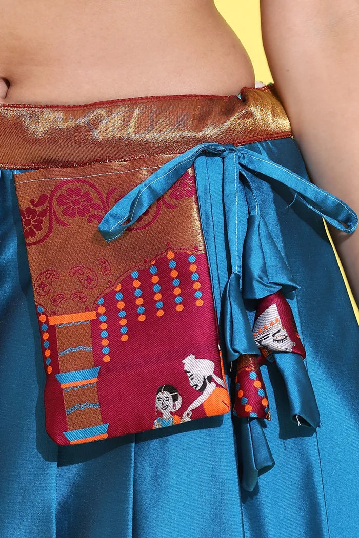 South Indian Festival Traditional Half Saree (WeddingPAttu)