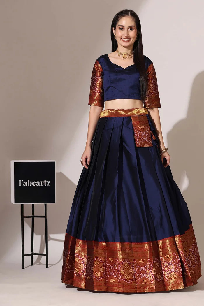 South Indian Festival Traditional Half Saree (PushpaBandhini)