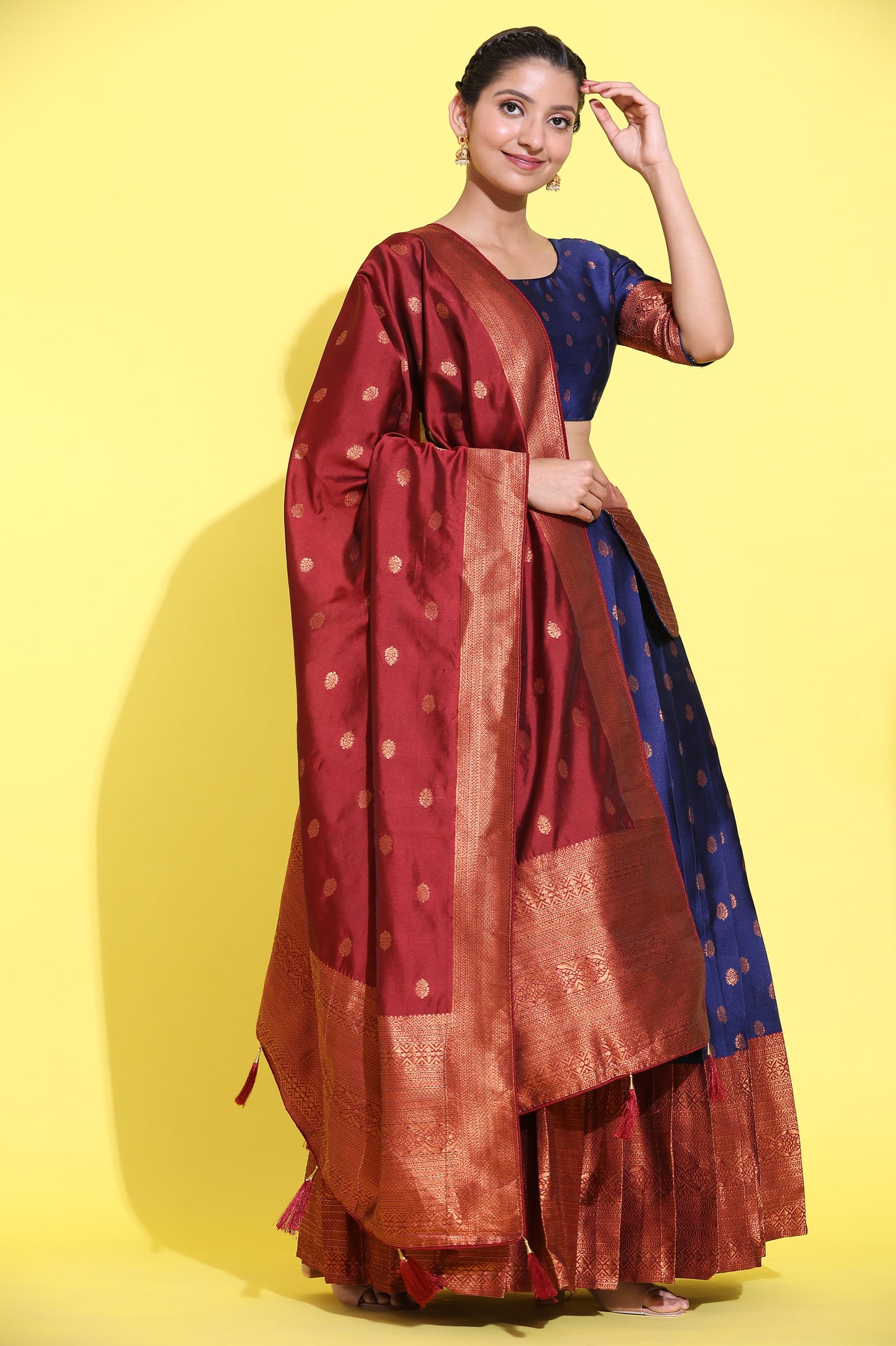 South Indian Festival Traditional Half Saree (Kantara)