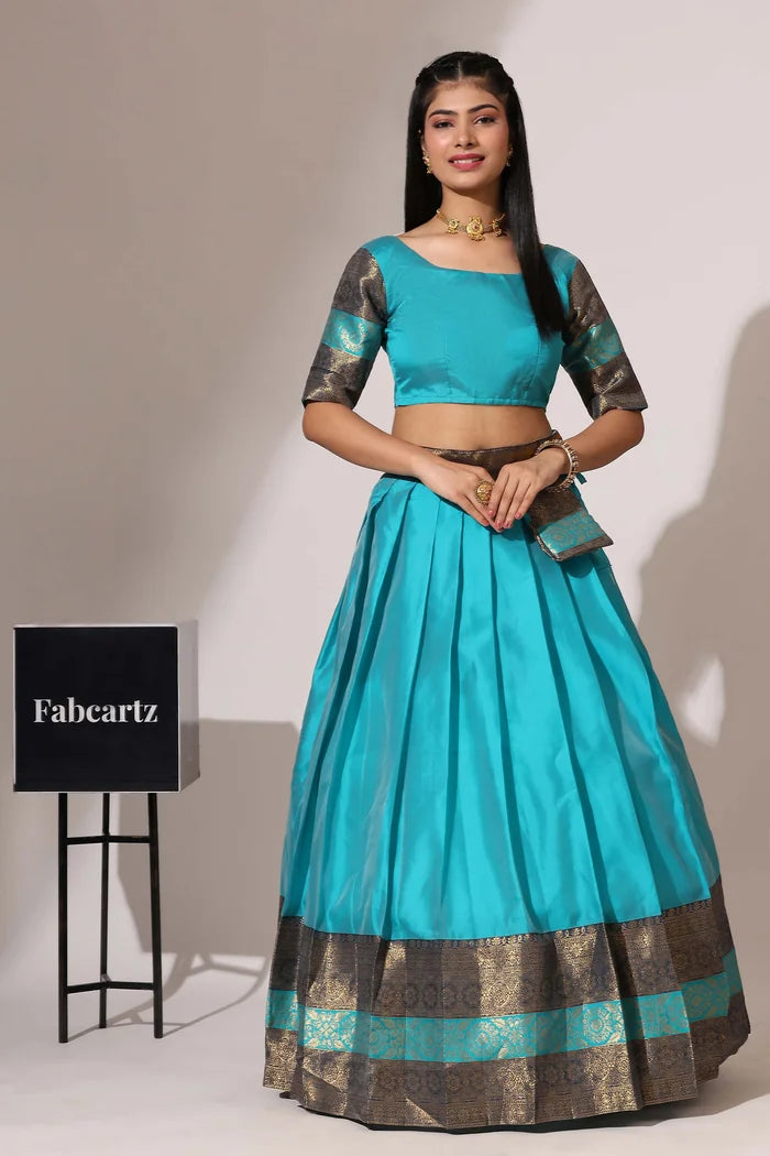 South Indian Festival Traditional Half Saree (UniversalPlain)