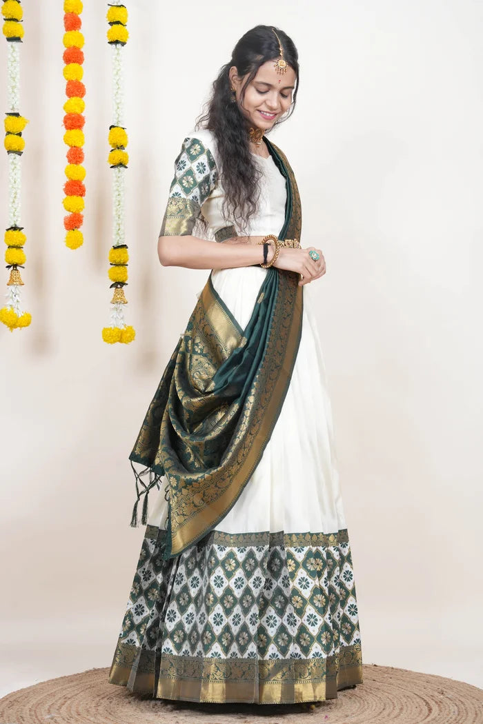 OnlinePattu South Indian Festival Traditional Half Saree