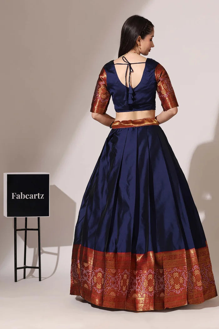 South Indian Festival Traditional Half Saree (PushpaBandhini)