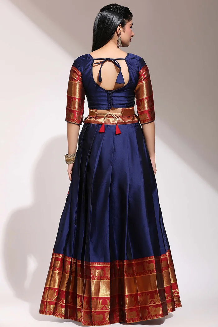 South Indian Festival Traditional Half Saree (LotusPattu)