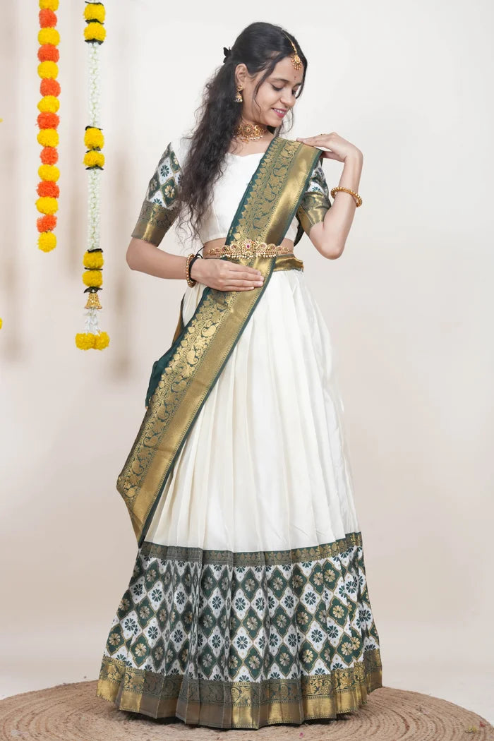 OnlinePattu South Indian Festival Traditional Half Saree