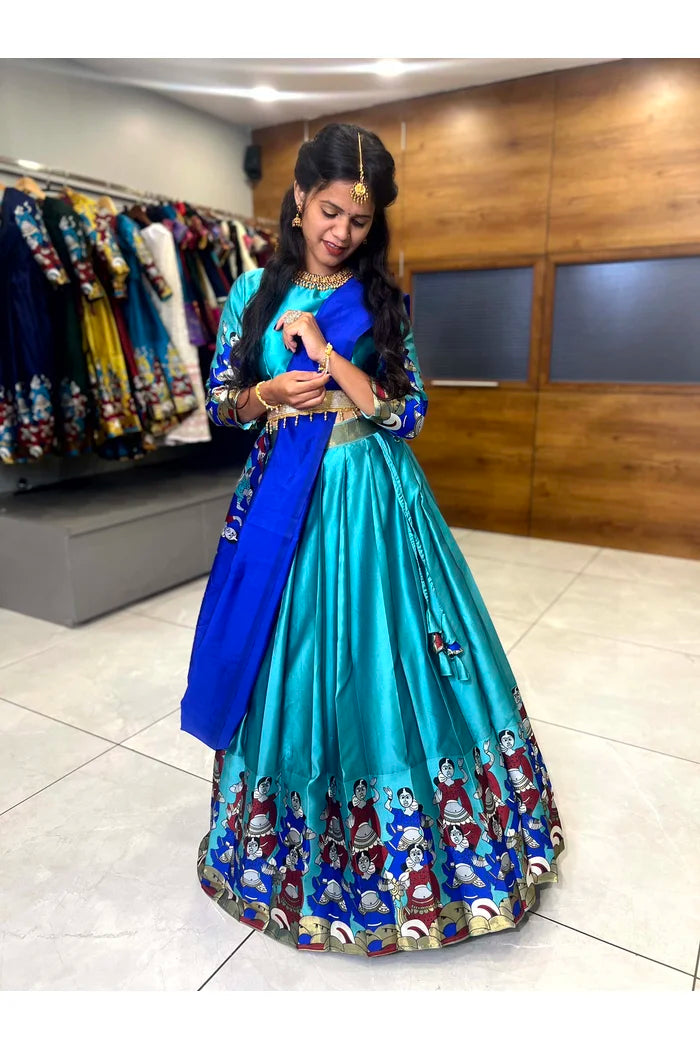South Indian Festival Traditional Half Saree (Dhingli)