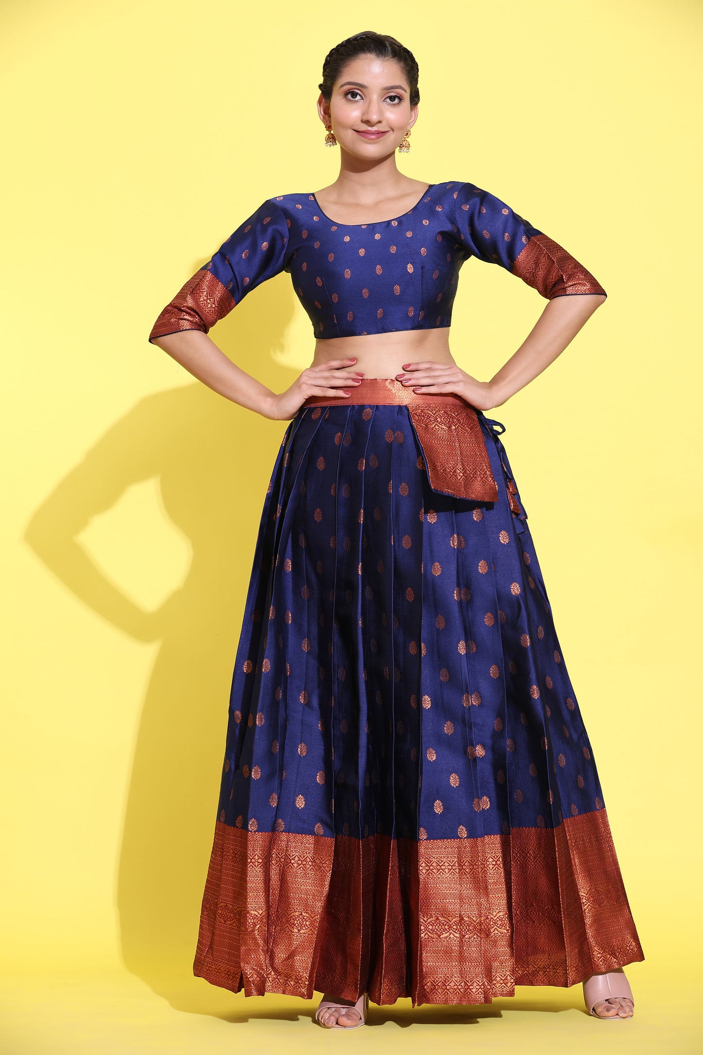 South Indian Festival Traditional Half Saree (Kantara)