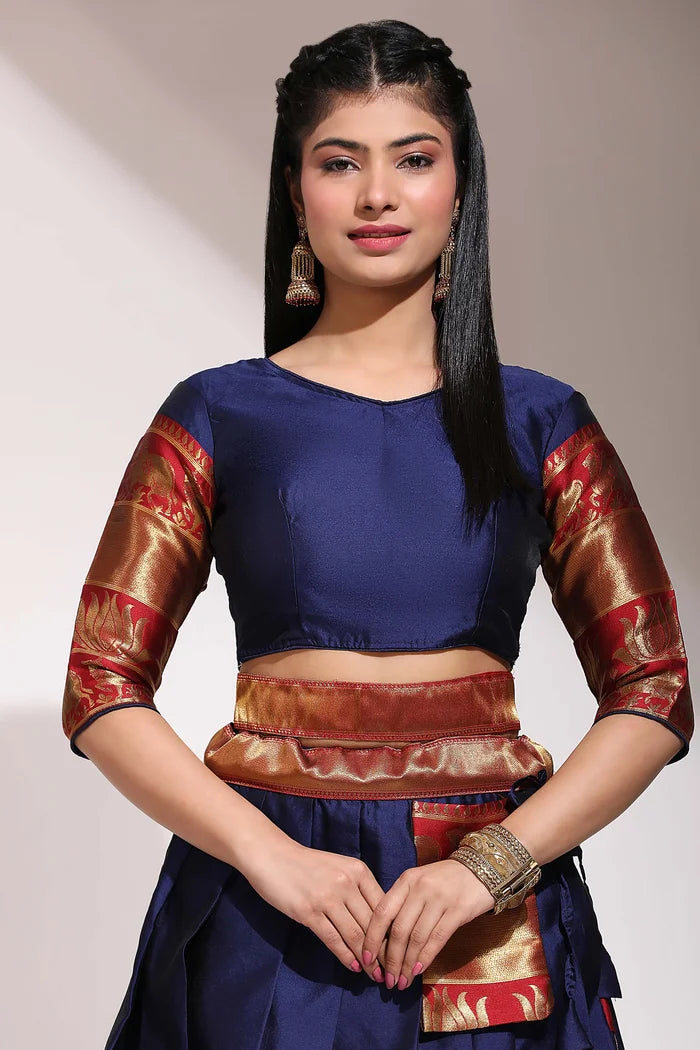 South Indian Festival Traditional Half Saree (LotusPattu)