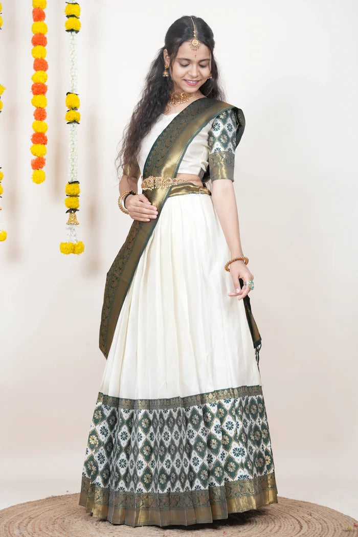 OnlinePattu South Indian Festival Traditional Half Saree