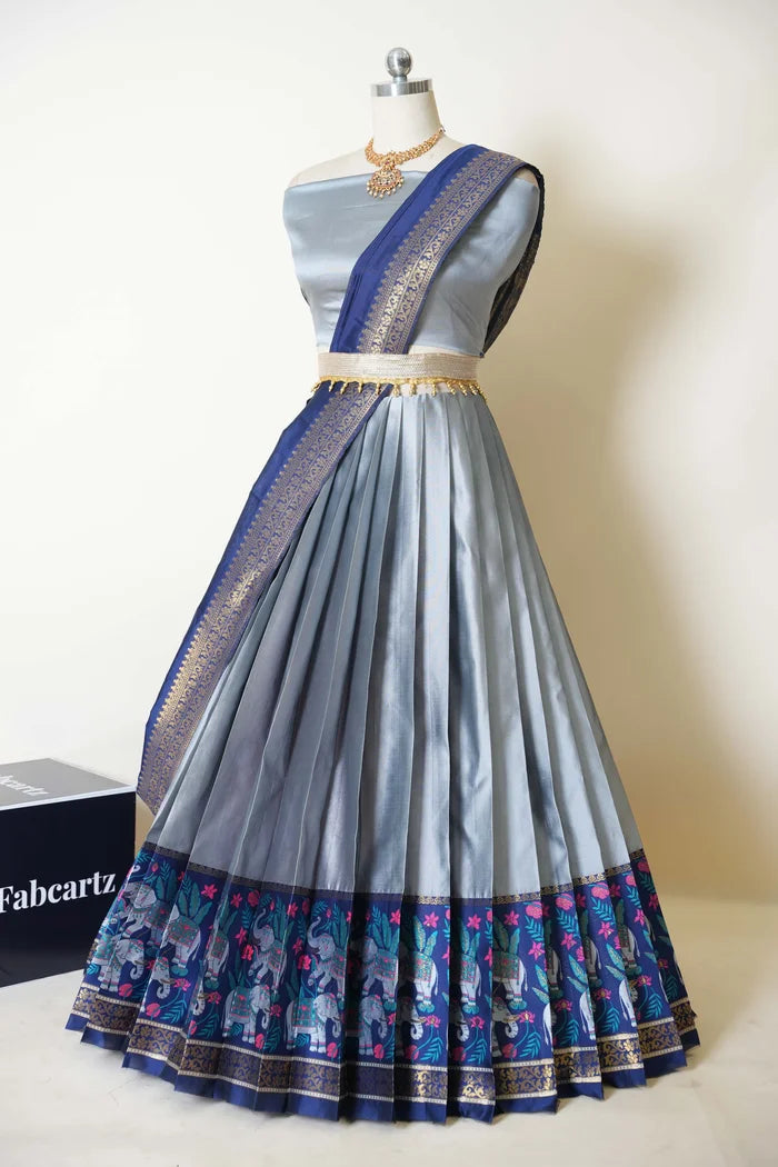 South Indian Festival Traditional Half Saree (JungleeHathi)