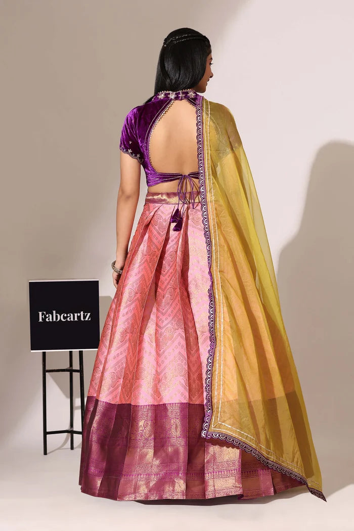 South Indian Festival Traditional Half Saree (Maheshmati)