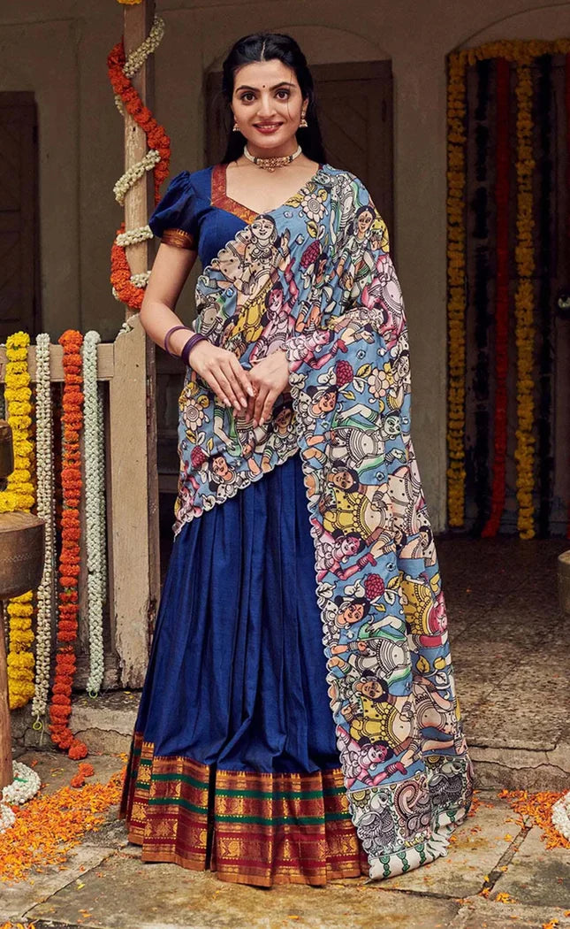 South Indian Festival Traditional Half Saree (Jugnoo)