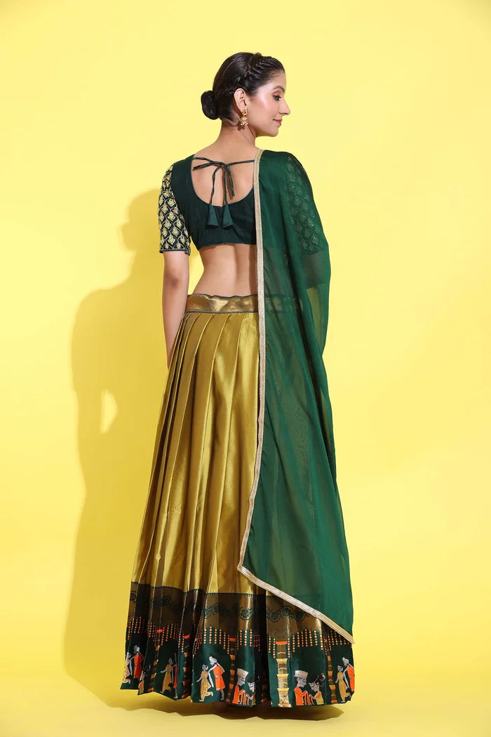 South Indian Festival Traditional Half Saree (WeddingPAttu)