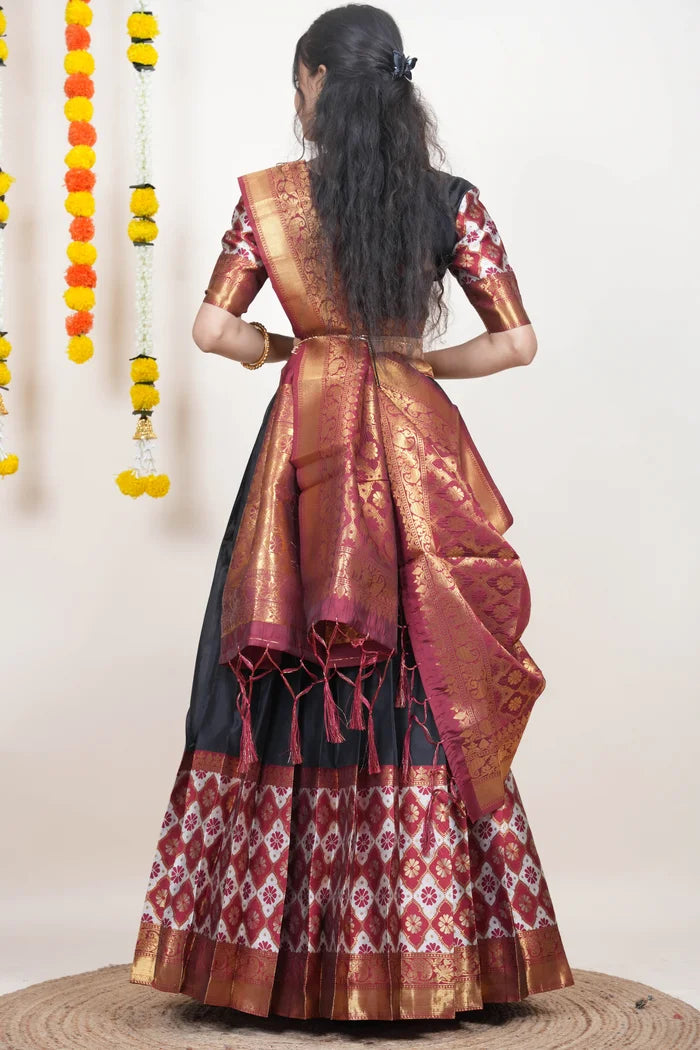 OnlinePattu South Indian Festival Traditional Half Saree