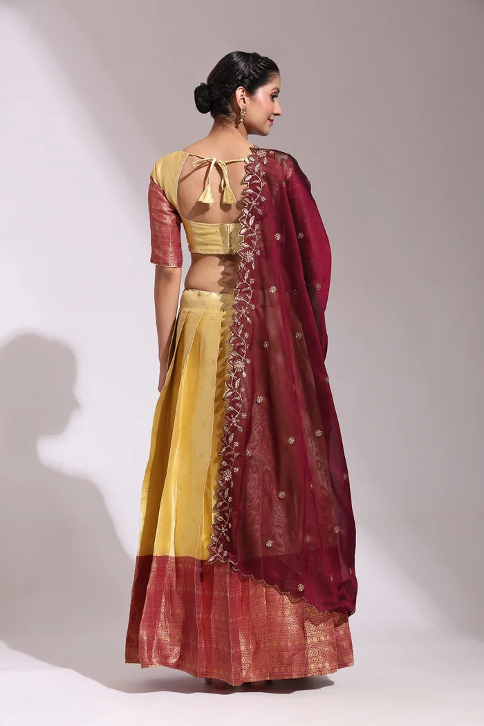 South Indian Festival Traditional Half Saree (Yogeshwari)