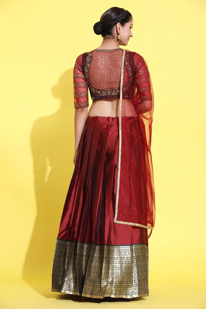 South Indian Festival Traditional Half Saree (Tanishq)