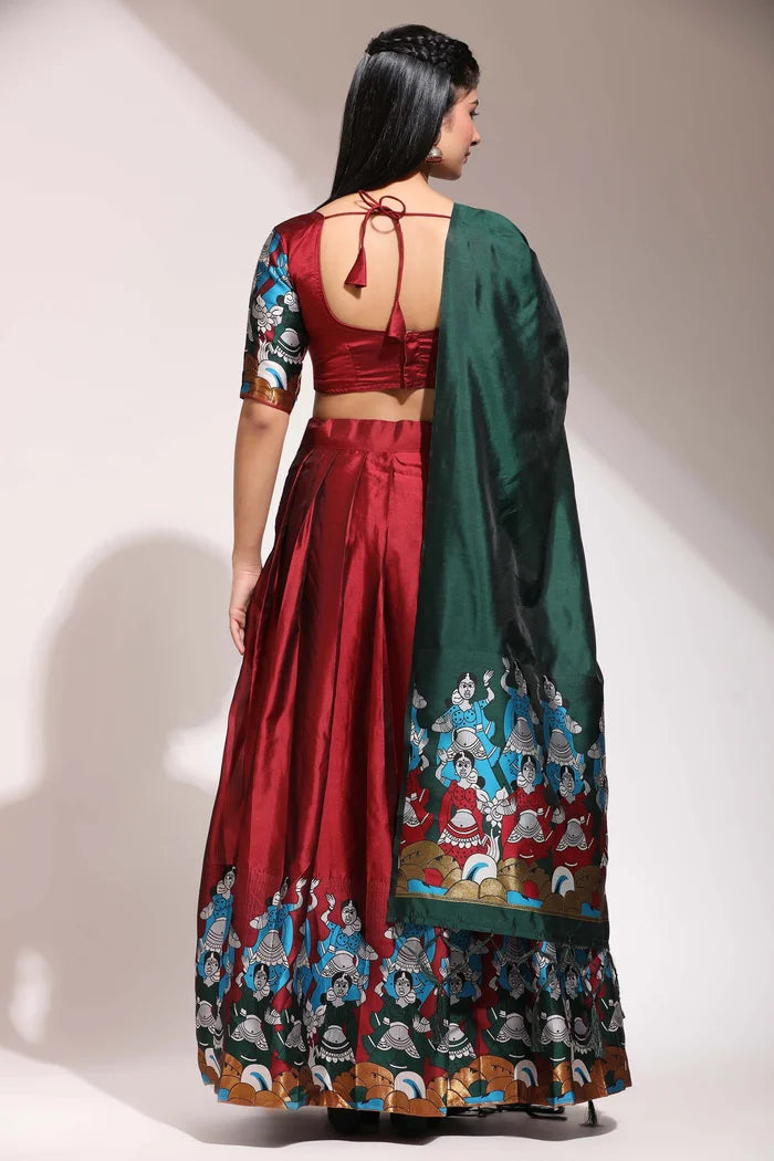 South Indian Festival Traditional Half Saree (Dhingli)