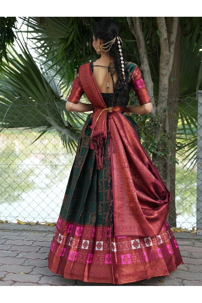 South Indian Festival Traditional Half Saree (MultiBox)