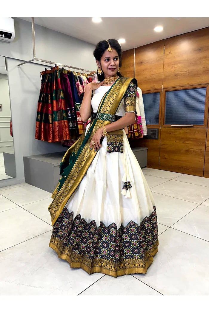 South Indian Festival Traditional Half Saree(Patola)