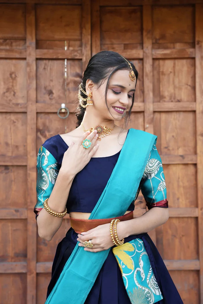 South Indian Festival Traditional Half Saree (HansPAttu)