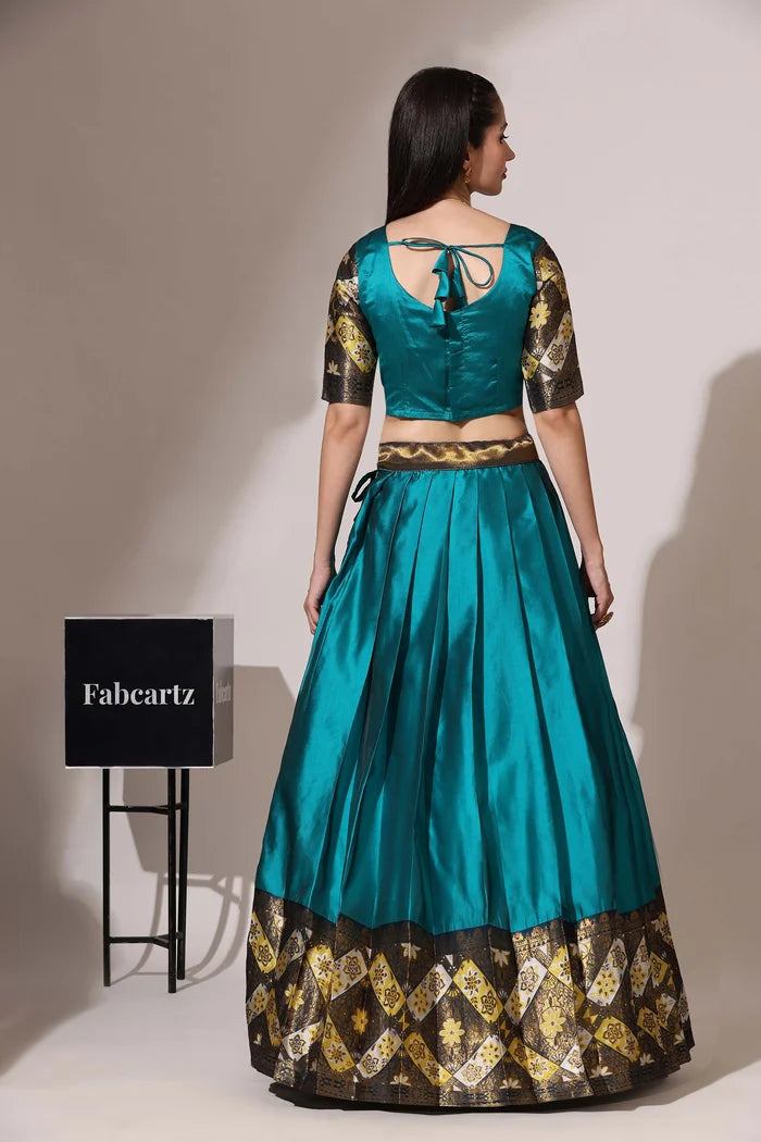 South Indian Festival Traditional Half Saree (Crax Pattu)