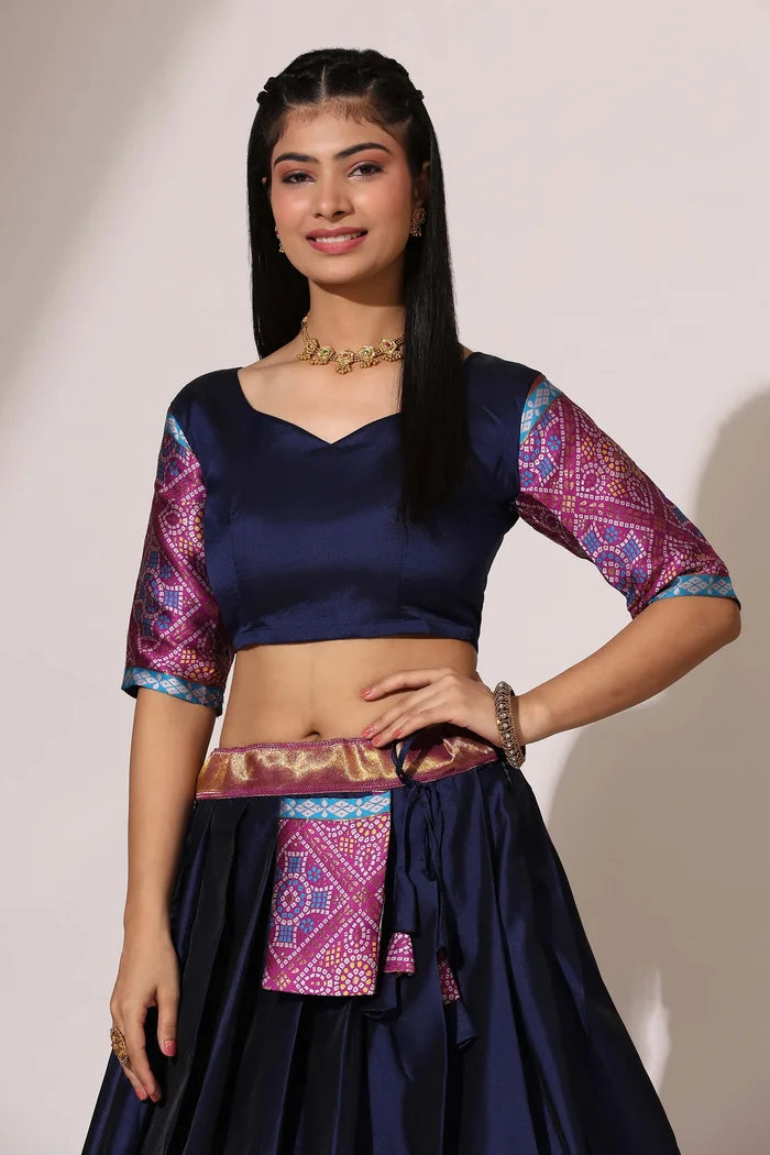 దక్షిణ భారత పండుగ సాంప్రదాయ హాఫ్ చీర (ఛవి)