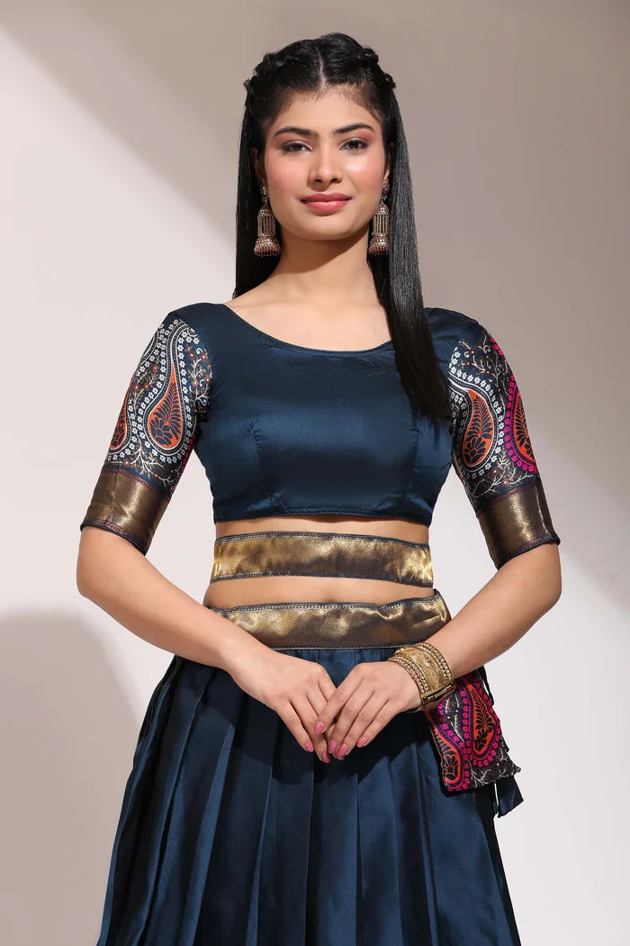 దక్షిణ భారత పండుగ సాంప్రదాయ హాఫ్ చీర(పటోలా)