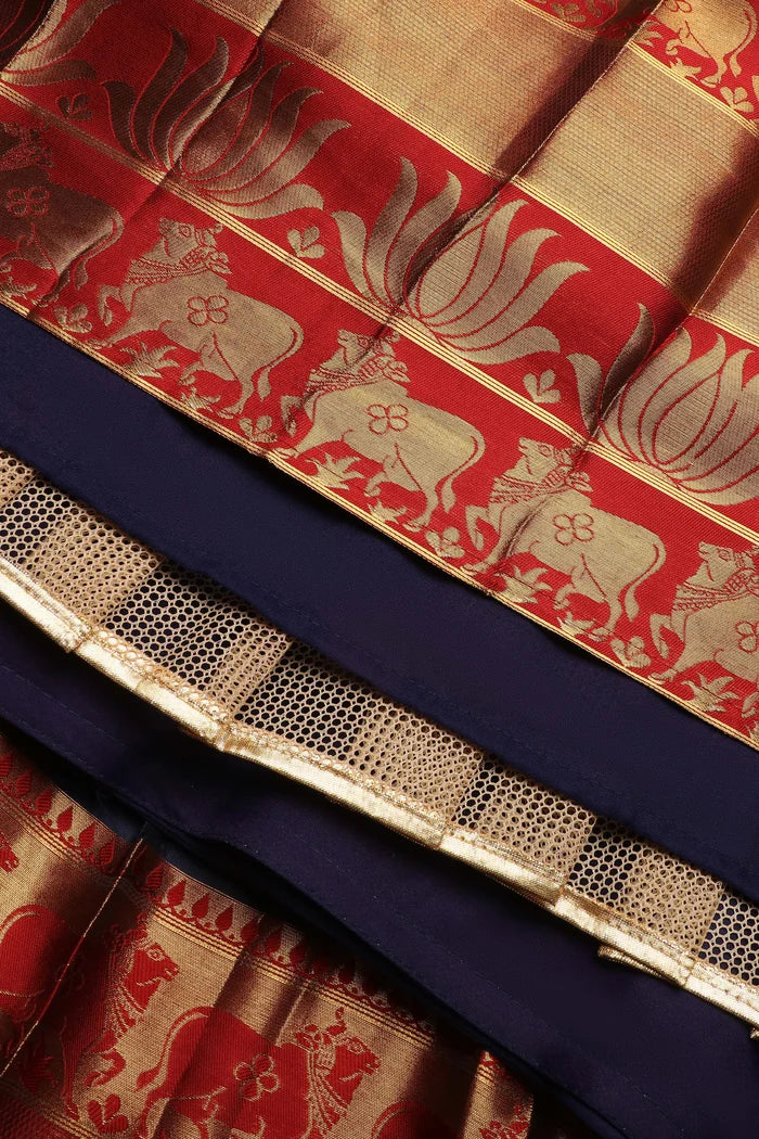South Indian Festival Traditional Half Saree (Lotus)
