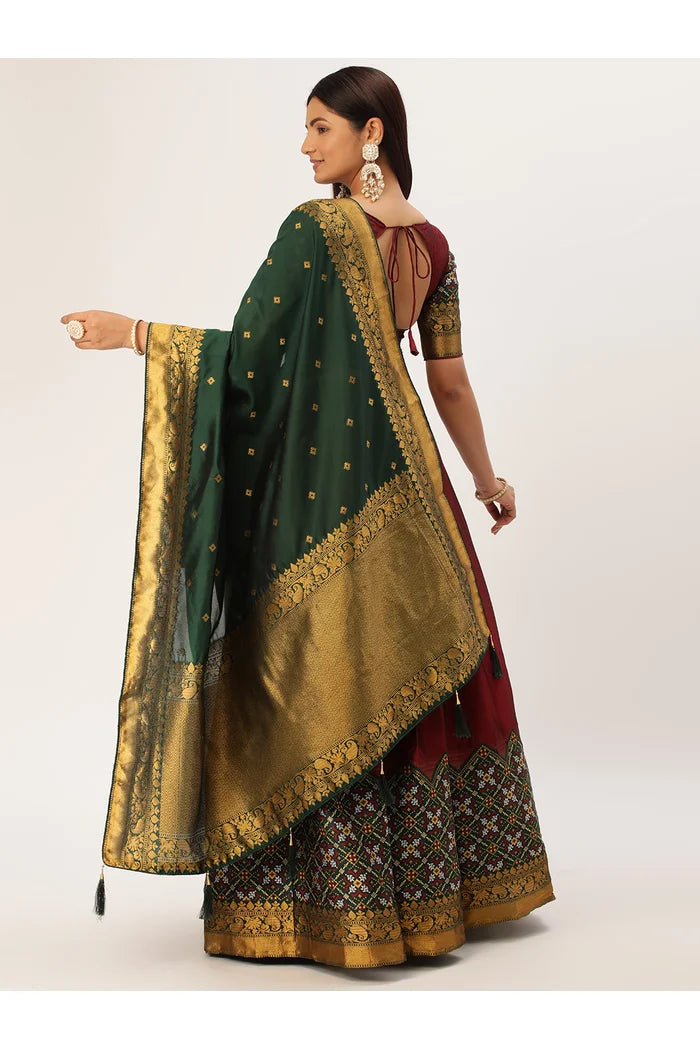 South Indian Festival Traditional Half Saree (Patola)