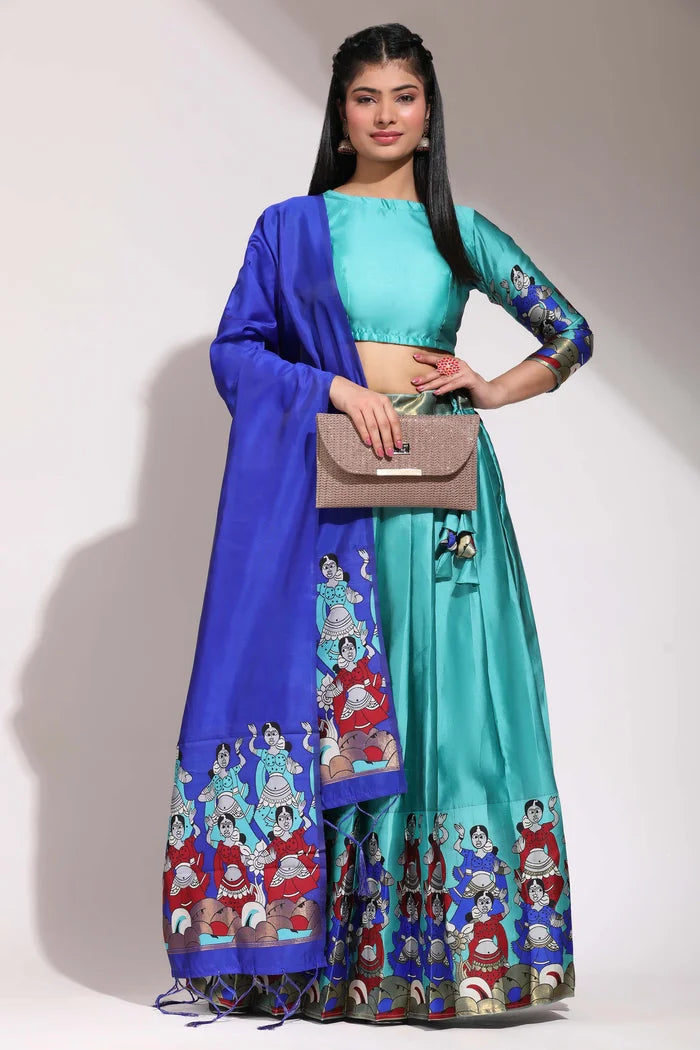 South Indian Festival Traditional Half Saree (Dhingli)