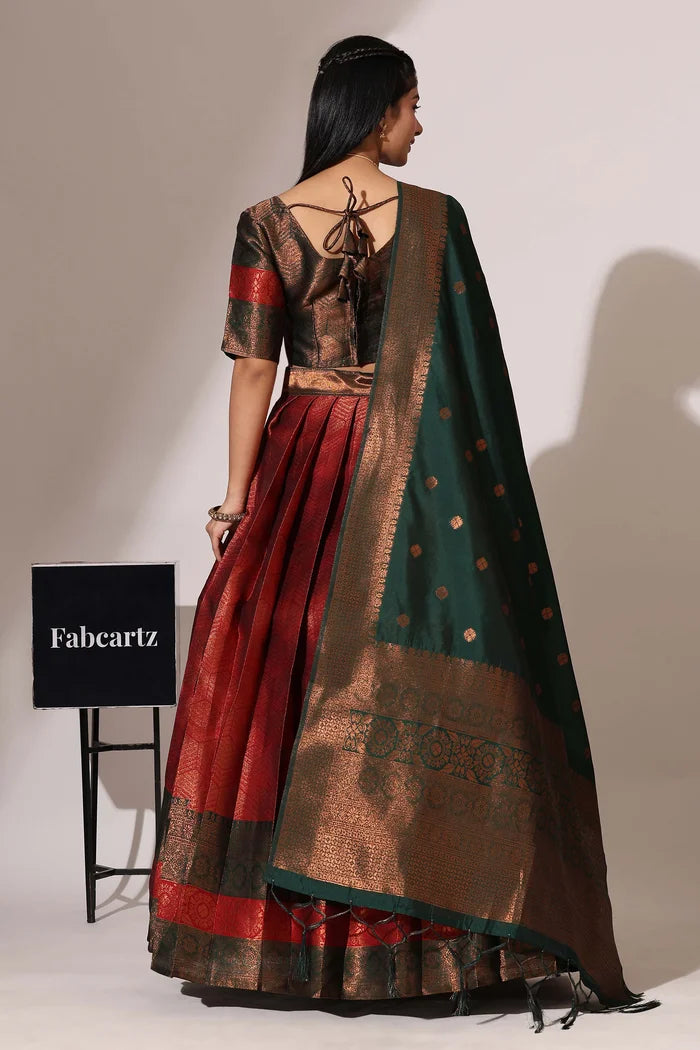 South Indian Festival Traditional Half Saree (UniversalWork)