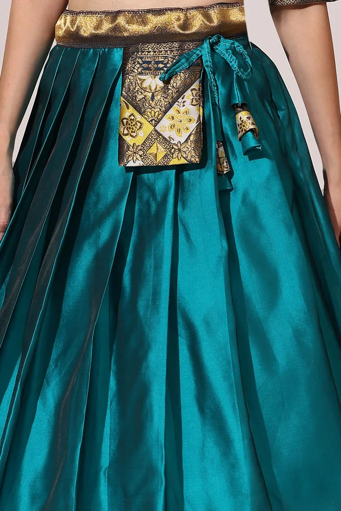 South Indian Festival Traditional Half Saree (Crax Pattu)