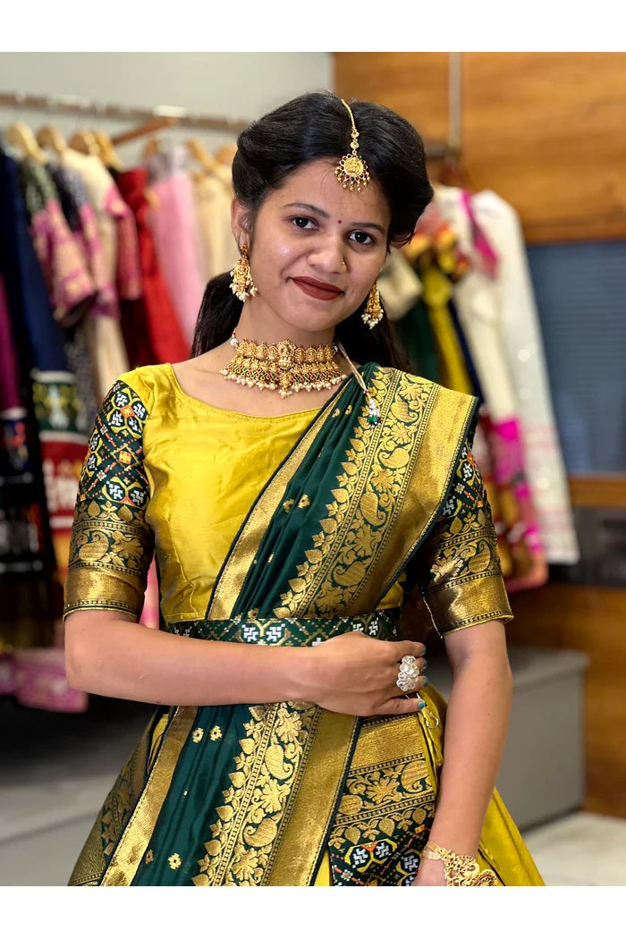 South Indian Festival Traditional Half Saree(Patola)