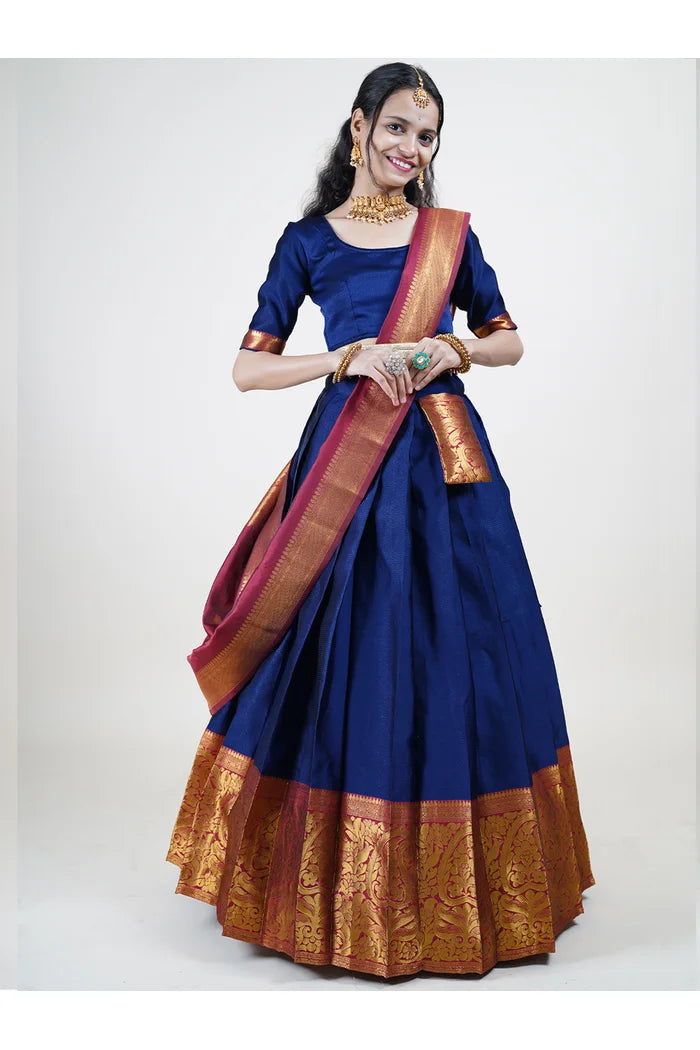 South Indian Festival Traditional Half Saree (Aarvi)