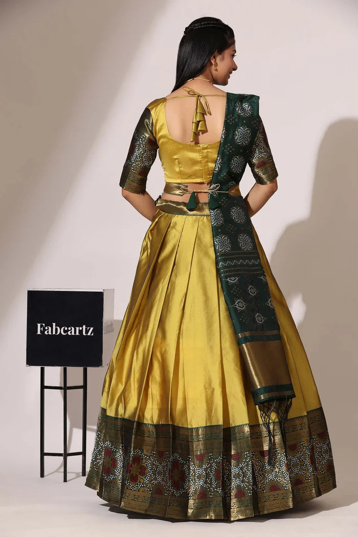 South Indian Festival Traditional Half Saree (PushpaBandhini)