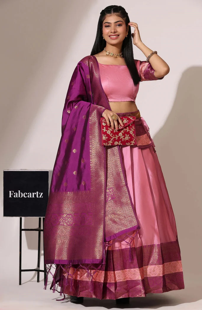 South Indian Festival Traditional Half Saree (UniversalPlain)