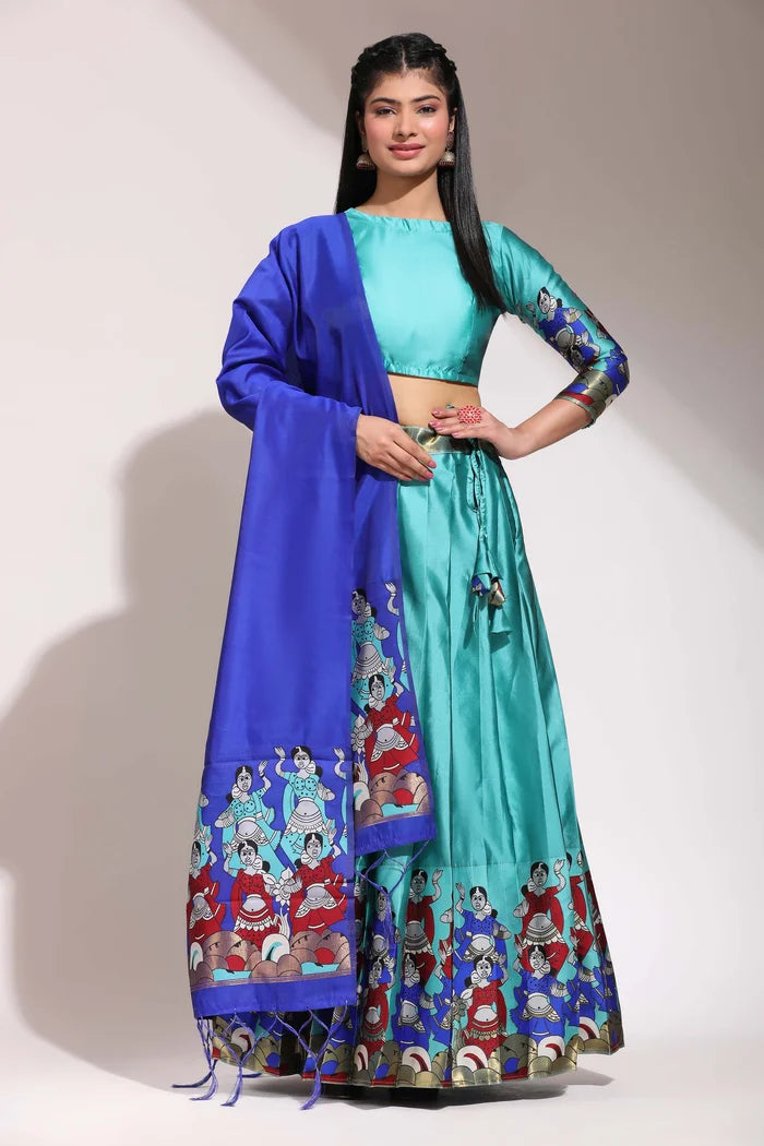 South Indian Festival Traditional Half Saree (Dhingli)