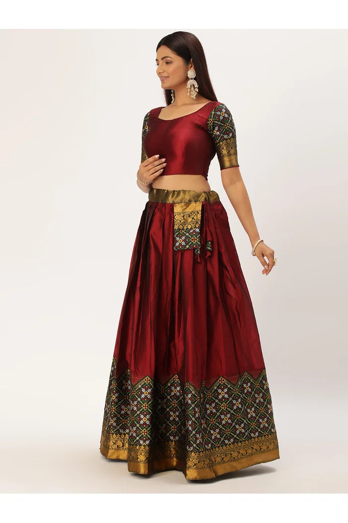 South Indian Festival Traditional Half Saree (Patola)