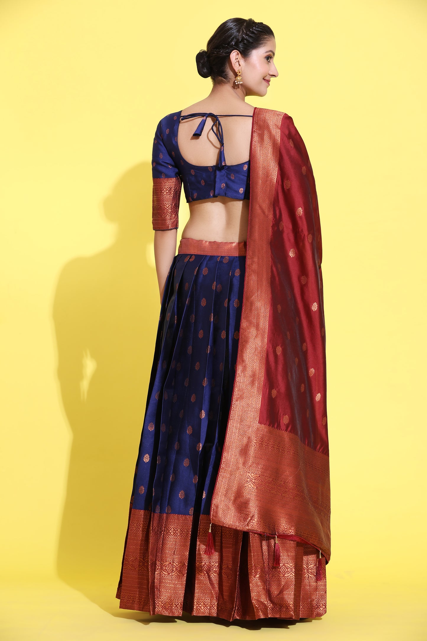 South Indian Festival Traditional Half Saree (Kantara)