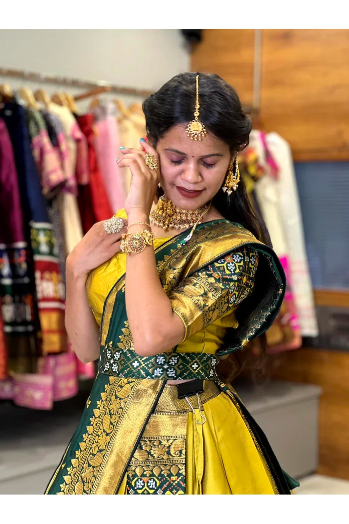 South Indian Festival Traditional Half Saree(Patola)