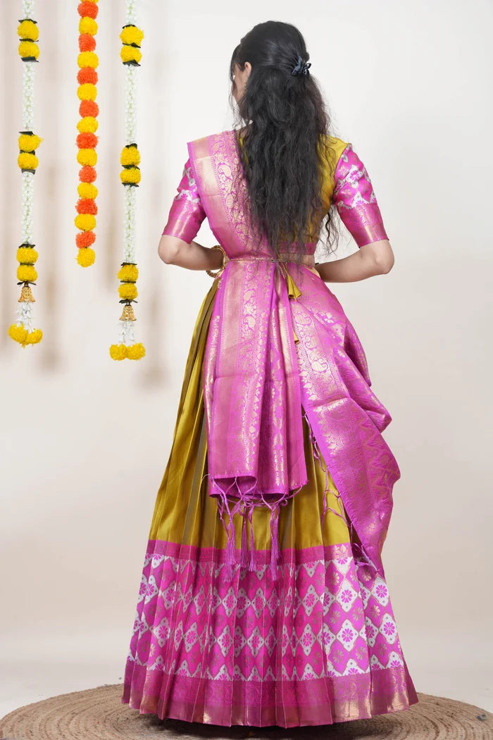 OnlinePattu South Indian Festival Traditional Half Saree