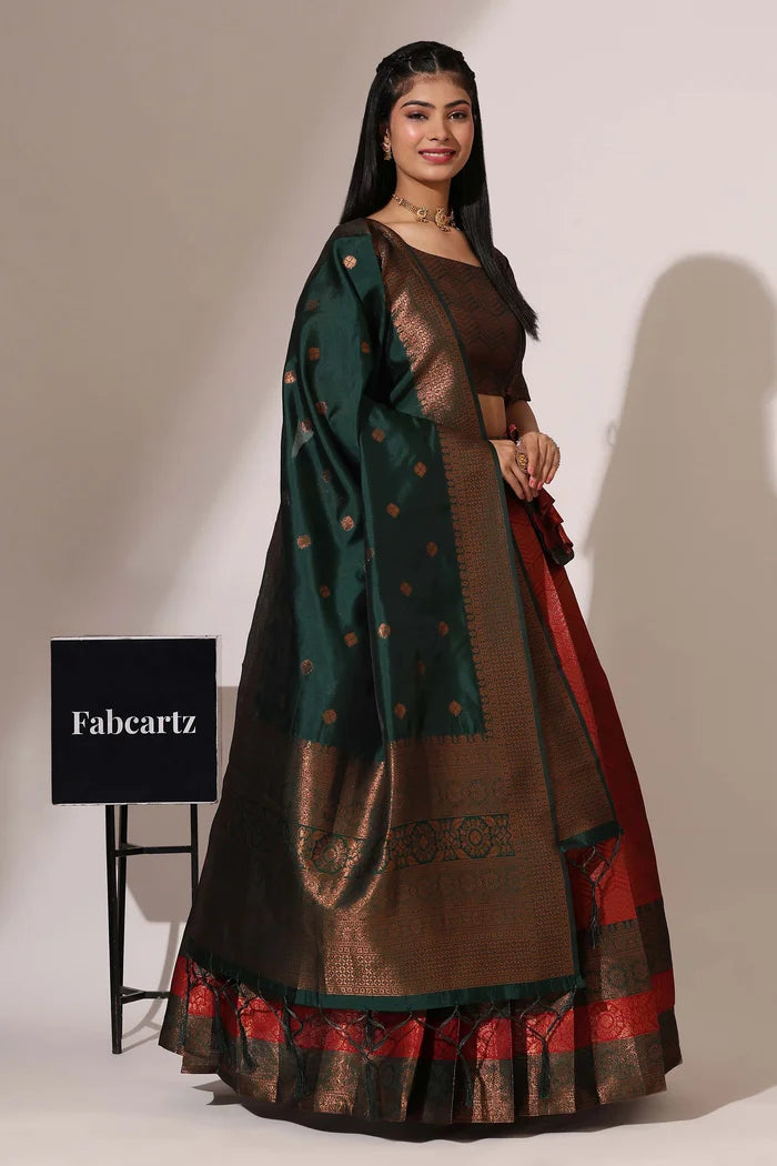 South Indian Festival Traditional Half Saree (UniversalWork)