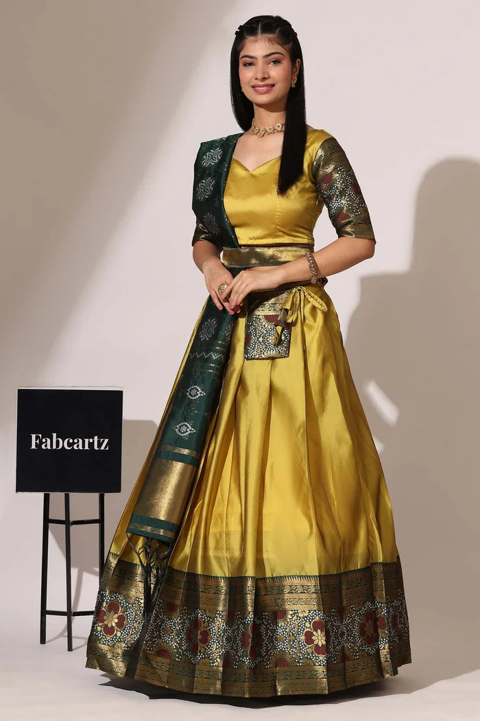 South Indian Festival Traditional Half Saree (PushpaBandhini)
