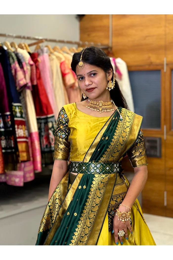 South Indian Festival Traditional Half Saree(Patola)