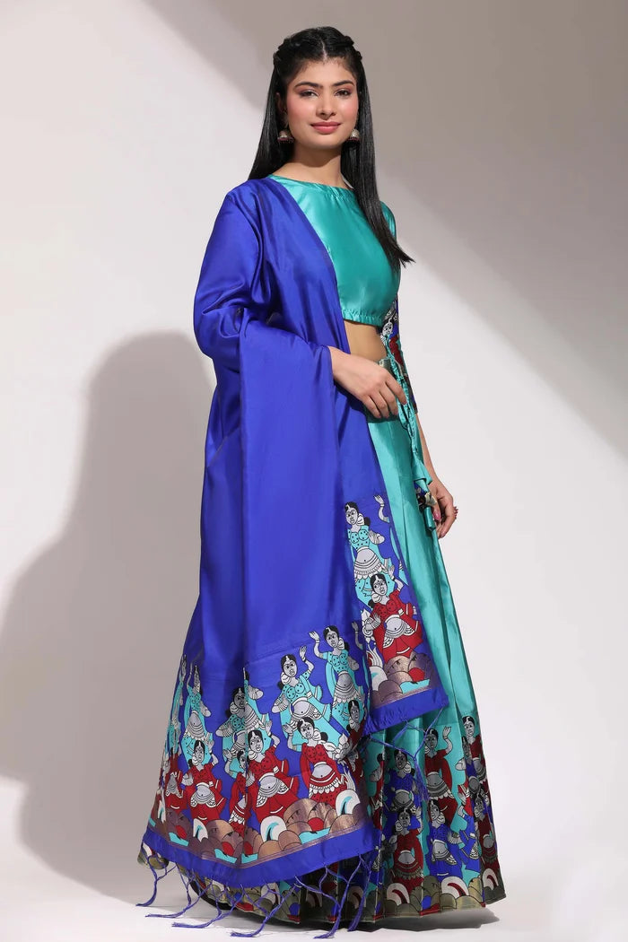 South Indian Festival Traditional Half Saree (Dhingli)