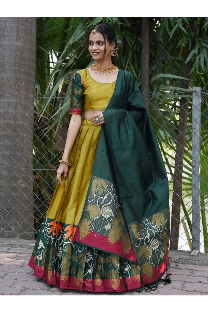 South Indian Festival Traditional Half Saree (HansPAttu)