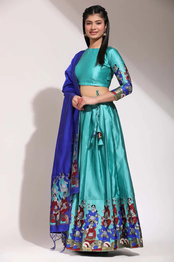 South Indian Festival Traditional Half Saree (Dhingli)