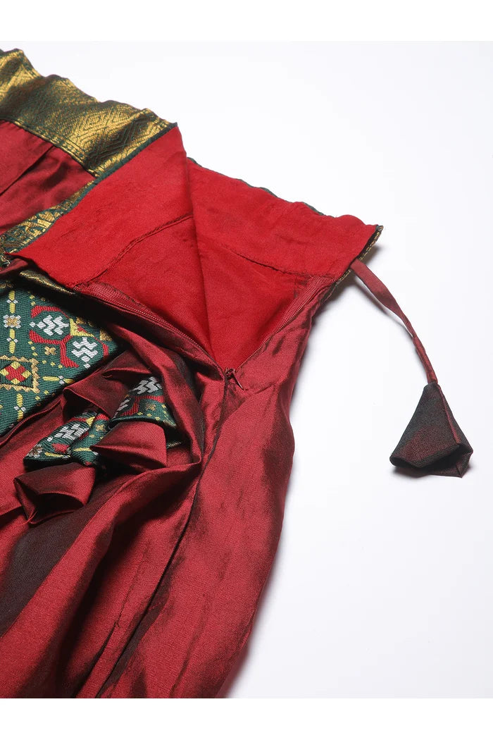 South Indian Festival Traditional Half Saree (Patola)