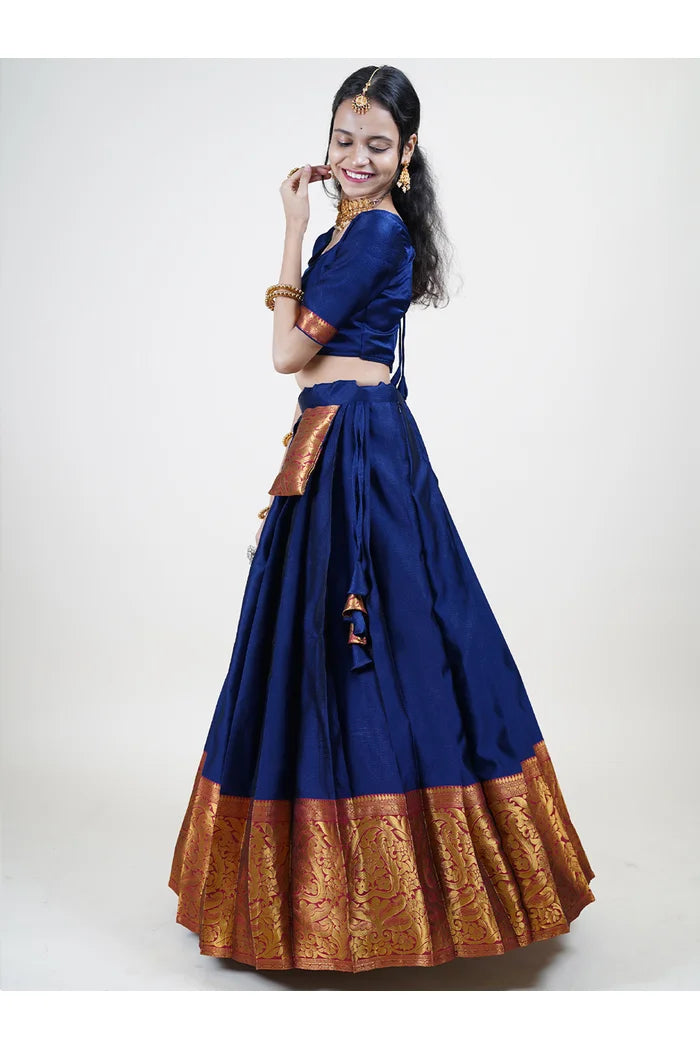 South Indian Festival Traditional Half Saree (Aarvi)