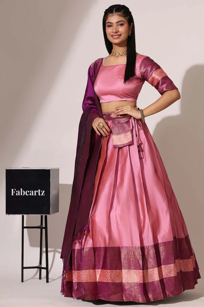 South Indian Festival Traditional Half Saree (UniversalPlain)