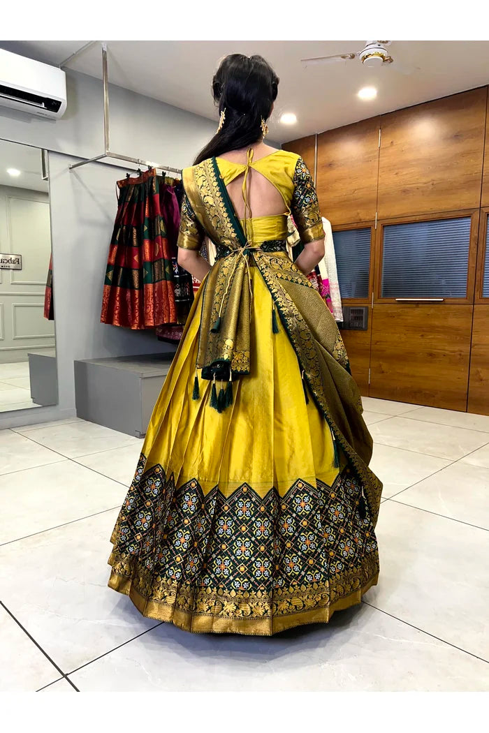 South Indian Festival Traditional Half Saree(Patola)
